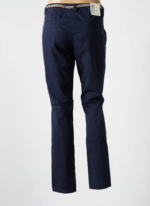 Pantalon chino tissage popeline taille normale bleu TOM TAILOR femme