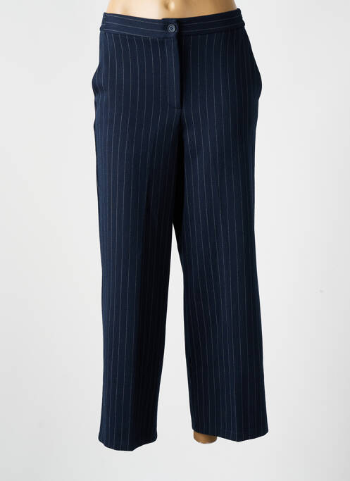 Pantalon droit tissage crêpe taille normale bleu TOM TAILOR femme