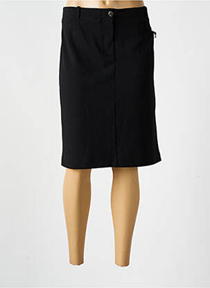 Jupe mi-longue taille à pinces noir DIANE LAURY femme