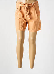 Short tissage denim taille haute orange GEISHA femme