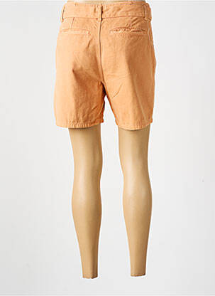 Short tissage denim taille haute orange GEISHA femme