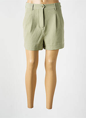 Short taille à pinces taille haute vert LES P'TITES BOMBES femme