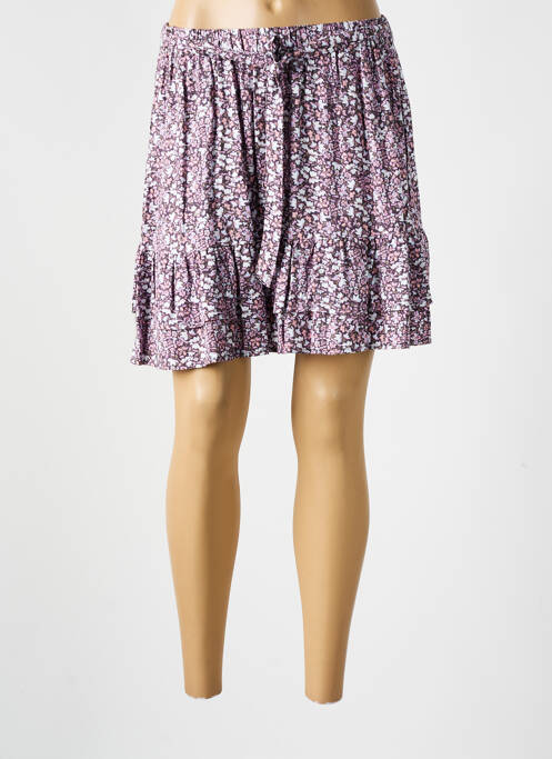 Jupe mi-longue imprimé fleurs violet GARCIA fille