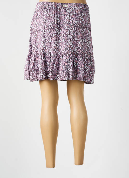 Jupe mi-longue imprimé fleurs violet GARCIA fille