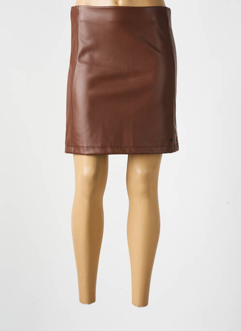 Jupe courte marron LES P'TITES BOMBES pour femme
