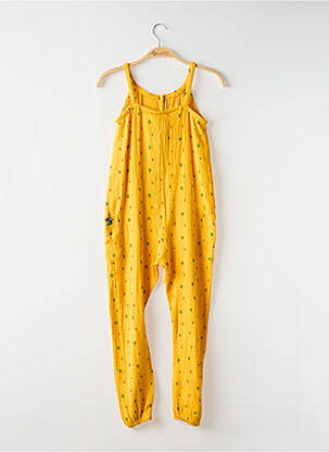 Combi-pantalon imprimé fantaisie fines bretelles jaune BOBOLI fille
