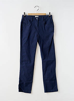 Pantalon 7/8 stretch taille normale bleu C'EST BEAU LA VIE femme