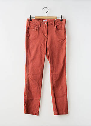 Pantalon 7/8 stretch taille normale marron C'EST BEAU LA VIE femme