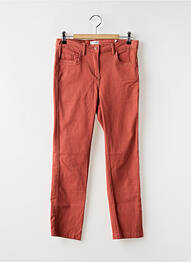Pantalon 7/8 stretch taille normale marron C'EST BEAU LA VIE femme