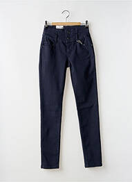 Pantalon slim broderie rivets taille normale bleu C'EST BEAU LA VIE femme