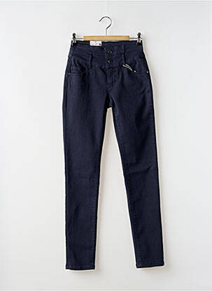 Pantalon slim broderie rivets taille normale bleu C'EST BEAU LA VIE femme