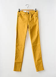 Pantalon slim stretch taille normale jaune C'EST BEAU LA VIE femme