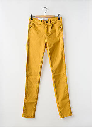 Pantalon slim stretch taille normale jaune C'EST BEAU LA VIE femme