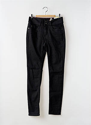 Jeans coupe slim broderie rivets taille normale noir STREET ONE femme
