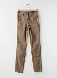 Pantalon slim broderie rivets taille normale beige STREET ONE femme