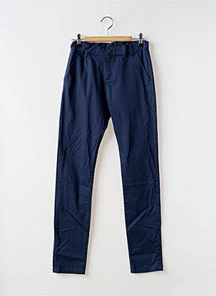 Pantalon chino coupe droite taille ajustable bleu BOBOLI garcon