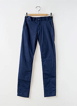Pantalon chino coupe droite taille ajustable bleu BOBOLI garcon