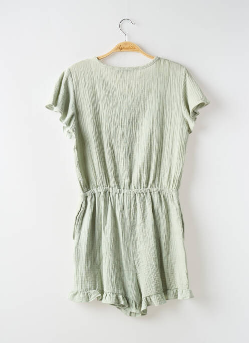 Combishort fermeture boutonnée sur le devant manches courtes vert TEDDY SMITH fille