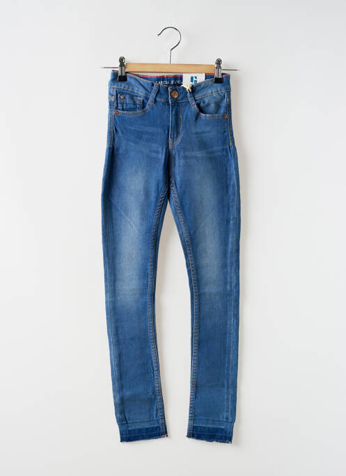 Jeans coupe slim stretch taille ajustable bleu GARCIA fille