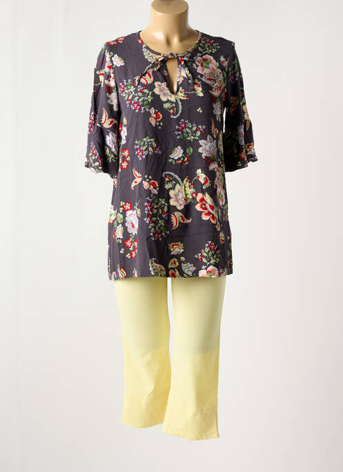 Pyjama coupe droite gris RINGELLA femme