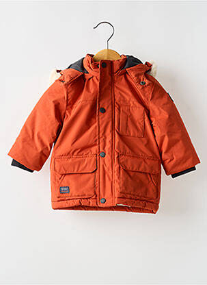 Parka poches a capuche orange MAYORAL garçon