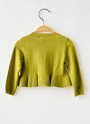 Gilet manches longues coupe droite vert MAYORAL fille