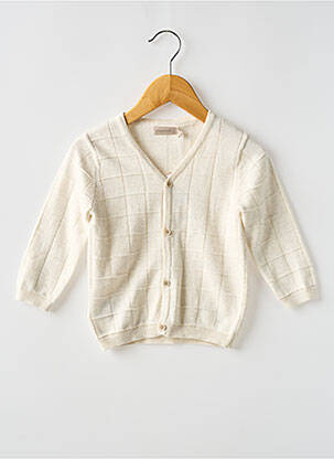 Gilet manches longues fermeture boutonnée sur le devant beige MAYORAL garçon
