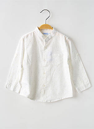 Chemise manches longues coupe droite blanc MAYORAL garçon