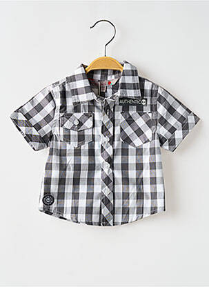 Chemise manches courtes imprimé fantaisie noir BOBOLI garçon