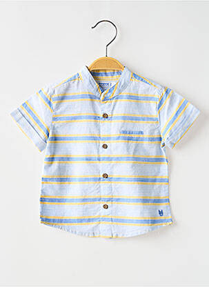 Chemise manches courtes imprimé fantaisie bleu MAYORAL garçon