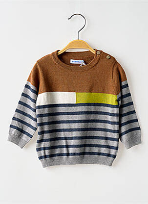 Pull col rond manches longues marron MAYORAL garçon