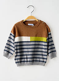 Pull col rond manches longues marron MAYORAL garcon