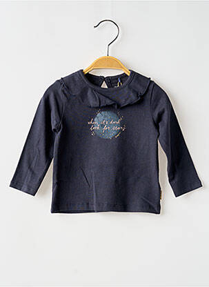 T-shirt fermeture boutonnée au dos manches longues bleu NOPPIES fille