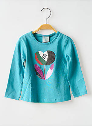 T-shirt coupe droite manches longues bleu BOBOLI fille