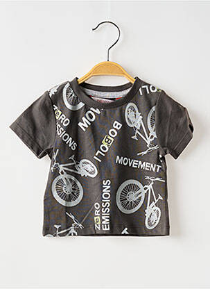 T-shirt coupe droite manches courtes gris BOBOLI garçon