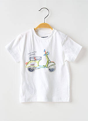 T-shirt manches courtes manches courtes blanc MAYORAL garcon