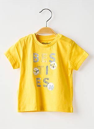 T-shirt coupe droite manches courtes jaune MAYORAL garçon