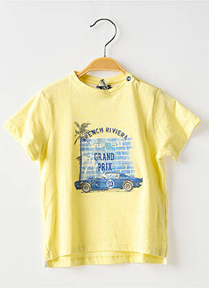 T-shirt tissage jersey manches courtes jaune 3 POMMES garçon