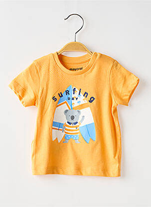 T-shirt coupe droite manches courtes orange MAYORAL garçon