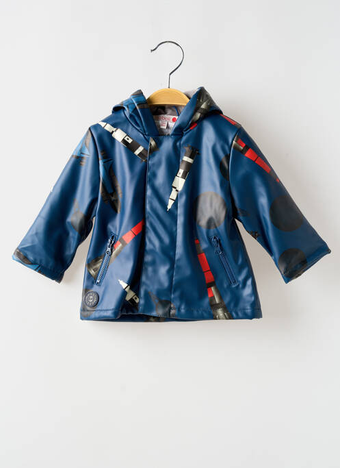 Imperméable imprimé fantaisie a capuche bleu BOBOLI garcon