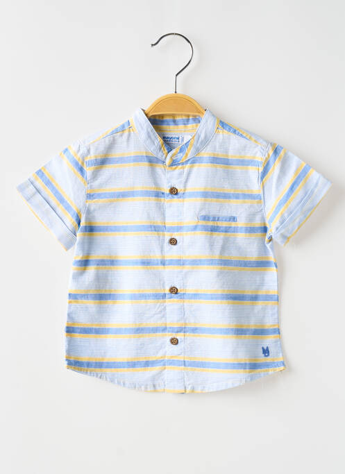 Chemise manches courtes imprimé fantaisie bleu MAYORAL garcon