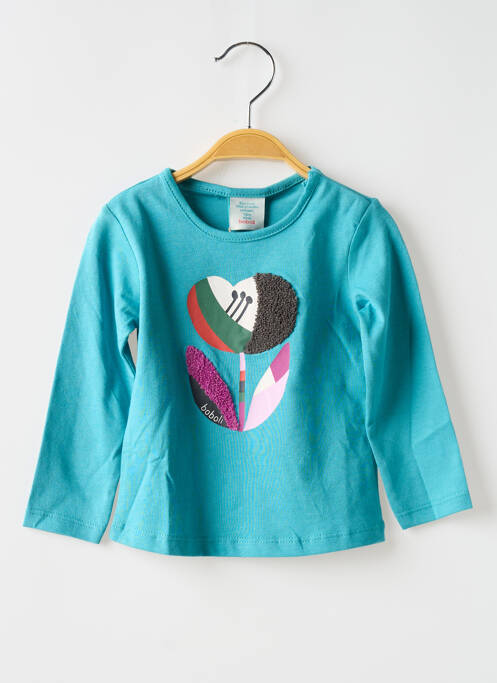T-shirt coupe droite manches longues bleu BOBOLI fille