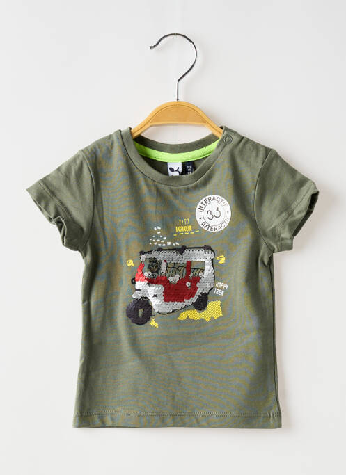 T-shirt coupe droite manches courtes vert 3 POMMES garcon