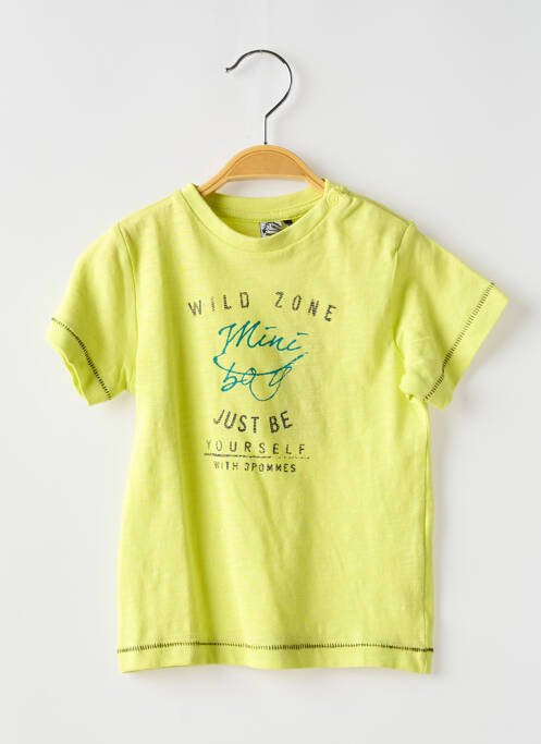 T-shirt coupe droite manches courtes jaune 3 POMMES garcon