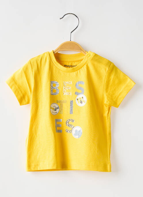 T-shirt coupe droite manches courtes jaune MAYORAL garcon