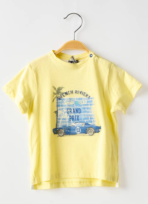 T-shirt tissage jersey manches courtes jaune 3 POMMES garcon