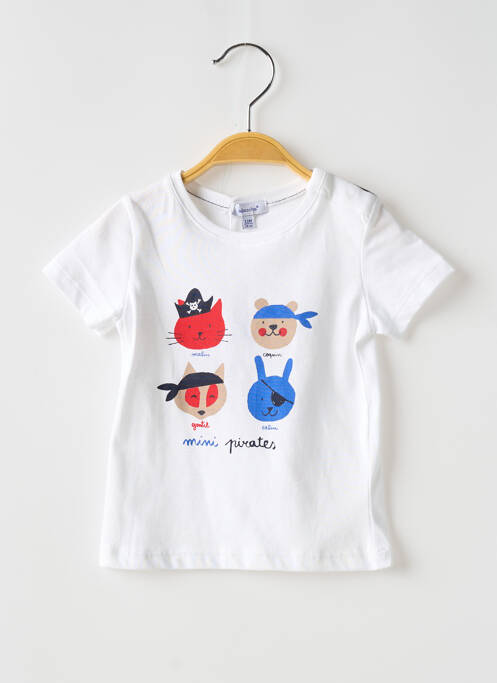 T-shirt coupe droite manches courtes blanc ABSORBA garcon