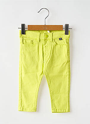 Pantalon slim fermeture zippée sous rabat boutonné jaune MAYORAL garçon