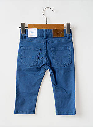Pantalon slim fermeture zippée sous rabat boutonné bleu MAYORAL garçon