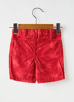 Short tissage popeline taille ajustable rouge 3 POMMES garçon